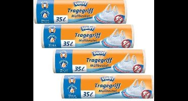Swirl pedaalemmerzakken met handvatten 35ltr Multipack 4 rollen van 15 stuks
