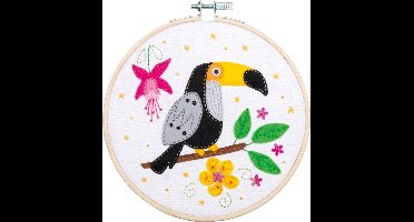 Vervaco - Knutselkit met vilt - Toekan - PN-0180500 - Borduren - Borduurpakket - Borduurpakket volwassenen - Borduurpakket kind