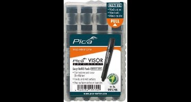 Pica 991/46 Visor Permanent Marker Navulling - Zwart - 4 stuks