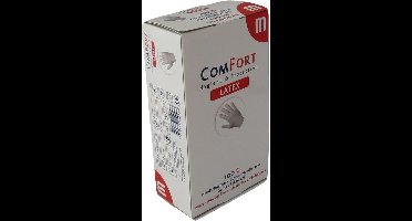 ComFort Handschoen, Latex, ongepoederd, M, wit 100 st