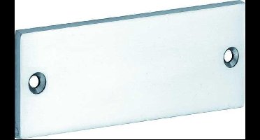 Naamplaat Rectangular 82x35mm glans chroom