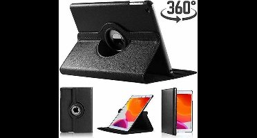 Hoes geschikt voor iPad 2021 / 2020 / 2019 (9e/8e/7e Generatie / 10.2 inch) draaibare Hoes met stylus pen - Zwart