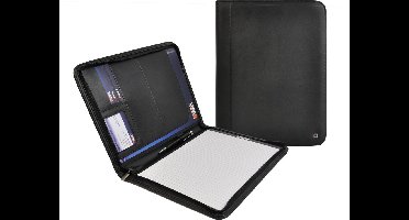 Conferentiemap Desq 3630, A4 map met ritssluiting en schrijfblok