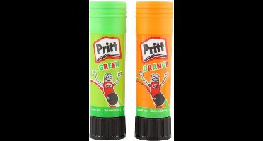 Pritt Lijmstift | Groen & Oranje | 2 Stiften | Gekleurde Lijm