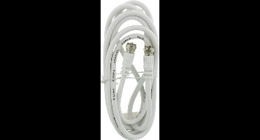 Q-Link coax kabel RG59 F-connector wit | 5 mtr