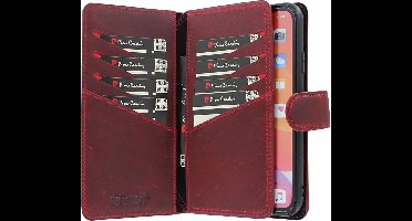 Pierre Cardin iPhone 11 Book Case Telefoonhoesje, Rood, Leer, Bescherming van Telefoon.