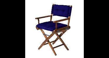 Regisseursstoel Teak DeLuxe met Forza Navy kussenset