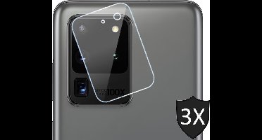 Camera Lens Screenprotector geschikt voor Samsung S20 Ultra - 3x Glas Screen Protector