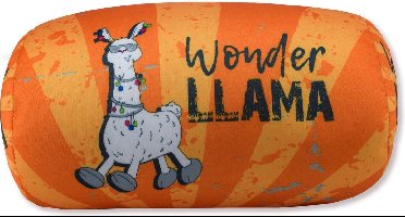 Reiskussen Lama (oranje) | Lama | grappig nekkussen | Nekrol kussen