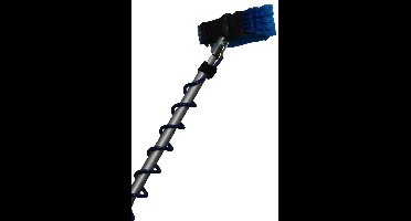 Telescoopsteel + Spiraal & Zeepdispenser + Driezijdige Harde Borstel Blauw - 3,5 M