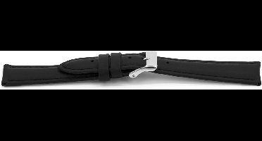 Horlogeband Universeel H146 Leder Zwart 22mm