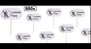 500x Prikker Hout Lactose Free - lactose prikkers cocktail hapjes eten tafelen