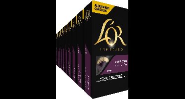 L'OR Espresso Supremo Koffiecups - Intensiteit 10/12 - 10 x 10 capsules