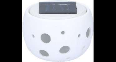 Tuinlamp – verandert van kleur - LED – Keramiek – Solar - 10x7cm