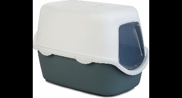 Cathy+Filter - Kattenbak - Wit/Lichtblauw - 56x40x40 cm