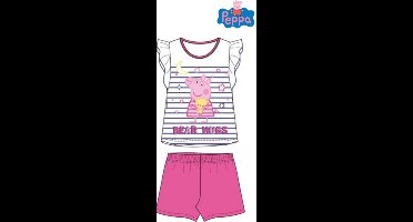Peppa pig pyjama - wit - roos - maat 116 / 6 jaar