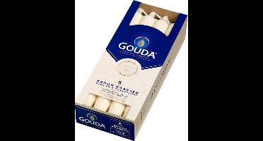 GOUDA Dinerkaars Gouda Kroonkaarsen 240/24  ivoor 16 kaarsen in 2 verpakkingen
