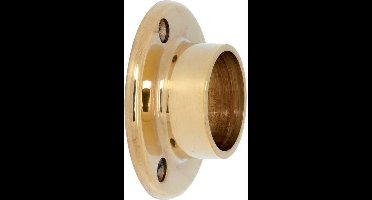 Muurflens 38,1mm messing ongelakt