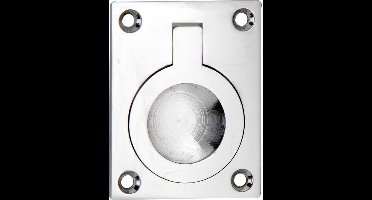 Luikring rechthoekig 40x30mm glans nikkel