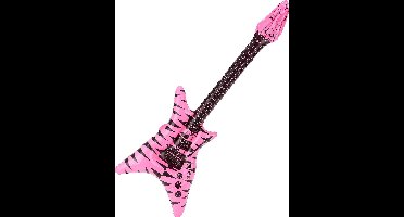 Vegaoo - Fluo roze opblaasbare rockgitaar
