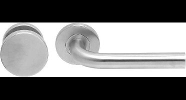 Knop/krukgarnituur LEONA DIN-L/R PF KL4 rvs mat PC