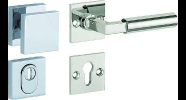 Veiligheidsgarnituur - Chroom - Mi Satori - Mi Satori knop/kruk op - SKG Bauhaus glans nikkel / glans chroom rechts