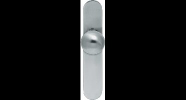 Knop/krukschild afger. LS rvs mat blind blind-bev