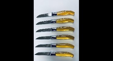 Kosova Schilmes RVS - Super Scherp - Set van 6 - Geel - Duitse Kwaliteit