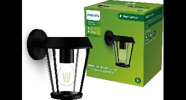 Philips Sunera Wandlamp - Buitenlamp - Zwart - E27 fitting - Maximaal 25W - Weerbestendig; IP44 - Hangende wandlamp