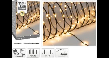 Verlichting 720LED Wire 54M Extra Warm Wit IP44 kerstverlichting.