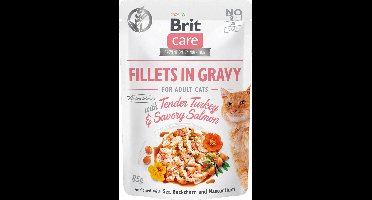 Brit Care Cat Fillet 85 g - Kattenvoer - Kalkoen&Zalm