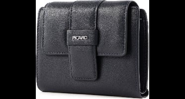 PICARD Leren Portemonnee Como 1 Wallet With Flap Navy Blauw