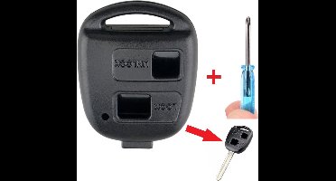 Autosleutel behuizing geschikt voor Toyota Yaris met mini schroevendraaier.