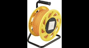 Renkforce RJ45 Netwerk Kabelhaspel CAT 7a S/FTP 50.00 m Oranje Rond