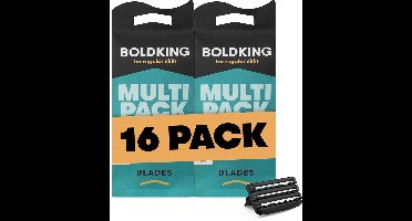 Boldking Scheermesjes Regular- 13+3 Gratis Scheermesjes voordeelverpakking Man & Vrouw - Scheerset Normale Huid - 16 Razor Blades Mannen