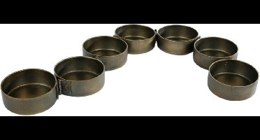 Theelicht Slangvorm 7-lamp antiek goudkleur 32x4x2cm