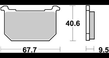 remblok sbs voor motor kawasaki 1100 z spectre 1982 tot 1983 avg/avd/arg / d1/d2 nieuw
