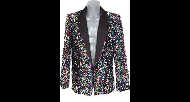 Pailletten Colbert - Multicolor - Heren - Disco Colbert - Maat 5XL