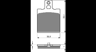 goud fren remblok voor motor gilera 125 kz na 1986 nieuw