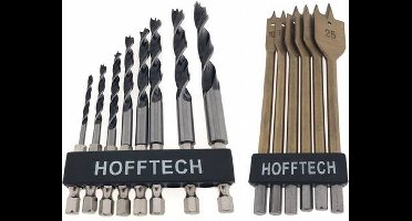 Höfftech borenset - houtborenset -houtboor speedboor - 14-delig