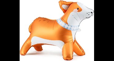 PartyDeco - Folieballon Corgi Hondje - 88 cm