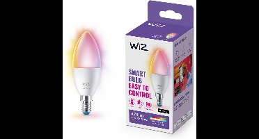 WiZ Kaarslamp - Gekleurd en Wit Licht - Slimme LED Verlichting - E14 fitting - 40W - Mat - Wi-Fi