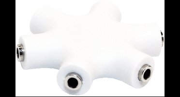 LogiLink CA1088 Jackplug Audio Adapter [3x Jackplug female 3,5 mm - 3x Jackplug female 3,5 mm] Wit