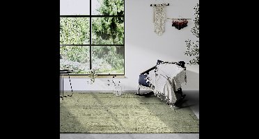 Villeroy & Boch - Laagpolig vloerkleed Wol - Wilhelmine - Groen 80x250 cm