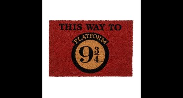 Harry Potter Deurmat Platform 9 3/4 – 40x60 cm – Antislip – Geschikt voor Binnen en Beschut Buiten – Officieel Gelicenseerd – Perfect Cadeau voor Potterfans