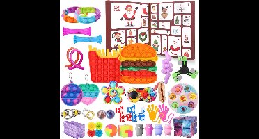 oCreon Fidget Toys Adventskalender 2024 met 24 Stuks Zintuiglijk Speelgoed voor Kinderen