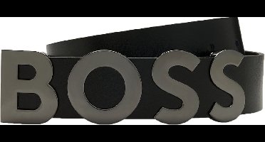 BOSS Leren Riem Bold G Sz35 Belt W110 Black Zwart