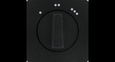 KOPP - Afdekplaat/Centraalplaat - Paris HK05 - 3 Standen Schakelaar/Ventilatorschakelaar - Mat Zwart