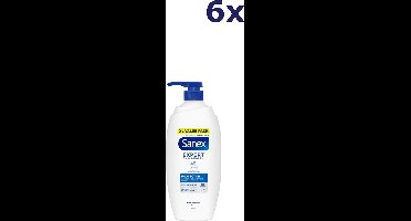 6x Sanex Douchegel - 750ml - expert protector pomp