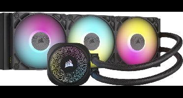 CORSAIR iCUE Link TITAN 360 RX LCD CPU Vloeistofkoeler - 360 mm Radiator - 3x RX120 RGB-fans -Zwart (Geschikt voor LGA 1851/1700, AMD AM4/AM5 - Inclusief iCUE LINK-Systeemhub)